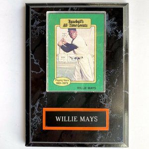 1987 Hygrade All-Time Greats Willie Mays Giants Baseball Card Plaque